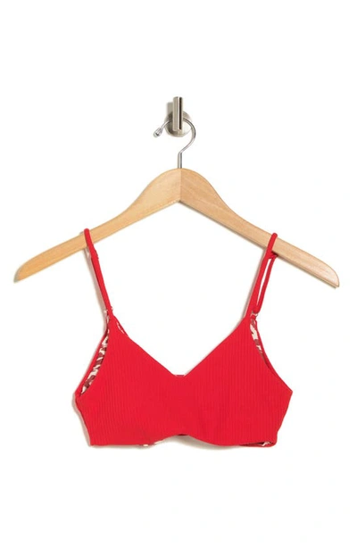 Shop Maaji Cayenne Praia Reversible Bikini Top In Red