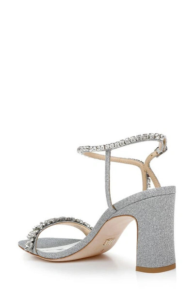 Shop Badgley Mischka Collection  Marilee Ankle Strap Sandal In Silver