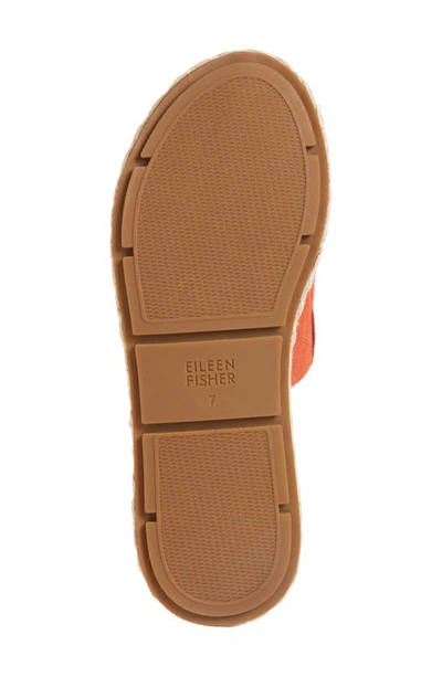 Shop Eileen Fisher Tarry Toe Loop Espadrille Wedge Slide Sandal In Tangelo