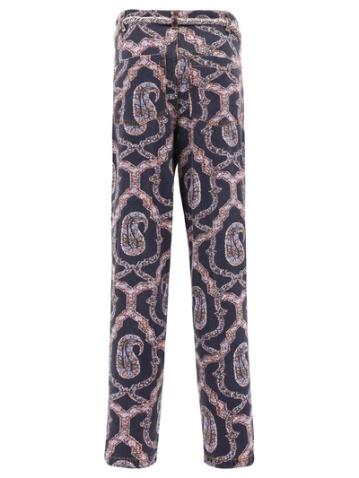 Shop Etro Paisley Belted Jeans