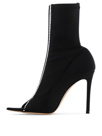 Shop Gianvito Rossi Crystal Hiroko Ankle Boots