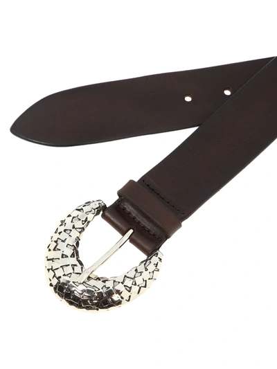 Shop Orciani Belt With Silver Buckle