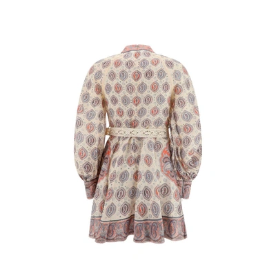 Shop Zimmermann Printed Linen Mini Dress