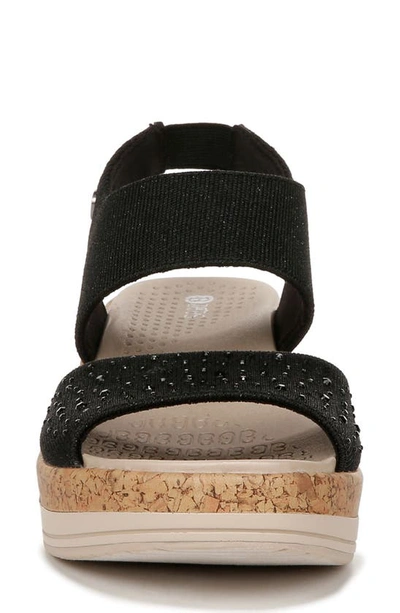 Shop Bzees Reveal Crystal Embellished Wedge Sandal In Black