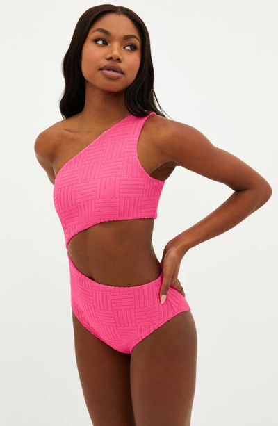Beach Riot Celine One Piece In Strawberry In Strawberry Moon