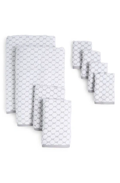 Shop Caro Home 8-piece Towel Set In White Grey