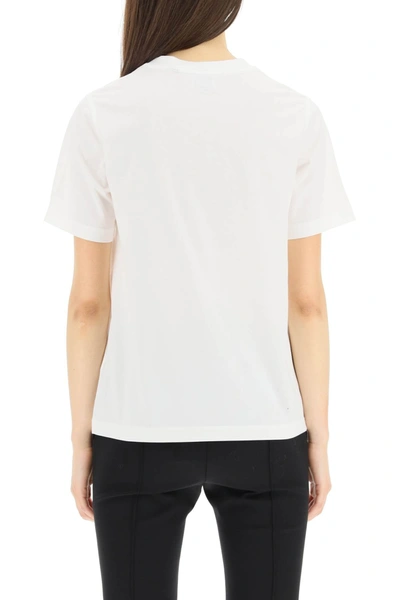 Shop Burberry T-shirt With Logo Print Women In White