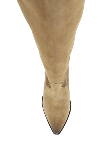 Shop Isabel Marant Denvee Texan Boots Women In Cream