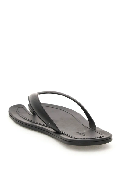 Shop Maison Margiela Rubber Tabi Thong Slides Men In Black