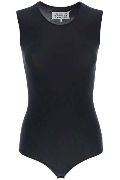 Shop Maison Margiela Second Skin Sleeveless Lycra Bodysuit Women In Black