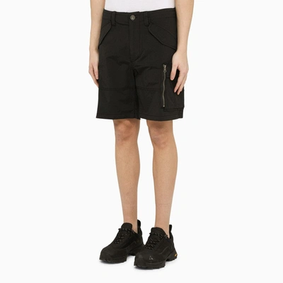 Shop Parajumpers Black Multi-pocket Bermuda Shorts Men