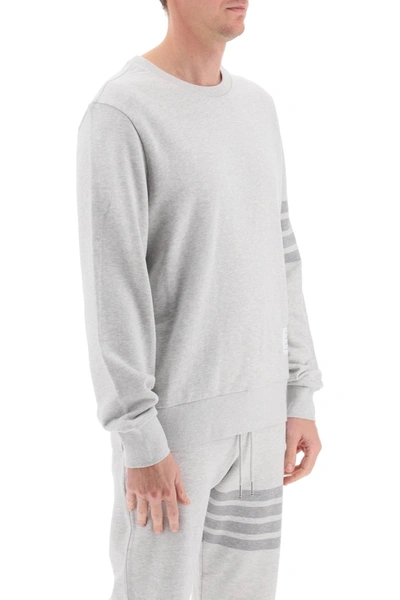 Shop Thom Browne Cotton 4-bar Sweatshirt Men In Gray