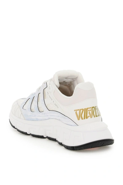 Shop Versace Trigreca Sneakers Women In White
