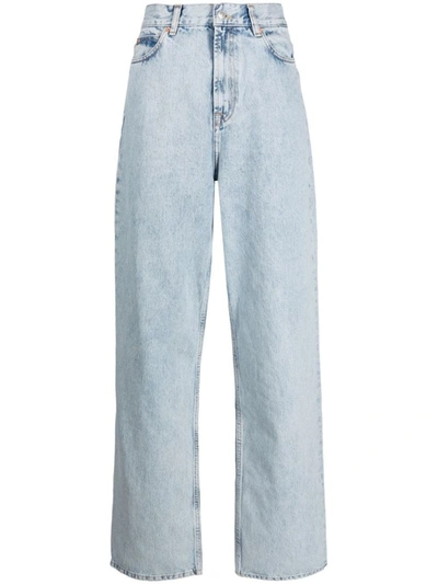 Shop Wardrobe.nyc Low Rise Denim Jeans In Blue