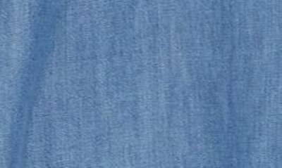 Shop Caslon ® Chambray Long Sleeve Button-up Shirt In Medium Wash