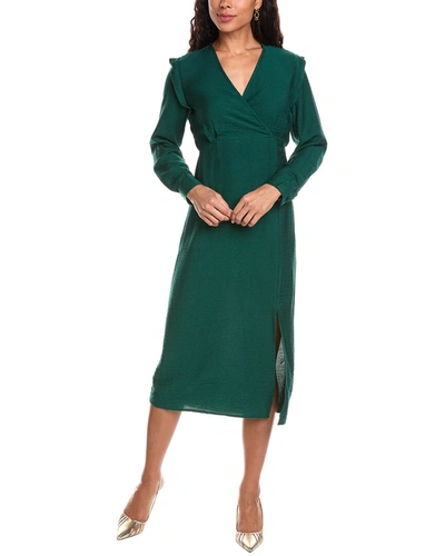 Shop Anna Kay Surplice Midi Dress In Green