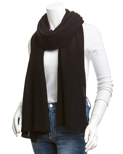 Shop Portolano Honeycomb Wrap/scarf In Black
