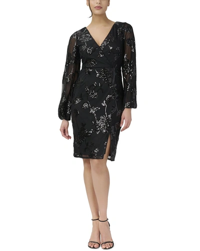 Shop Adrianna Papell Sheath Lace Mini Dress In Black