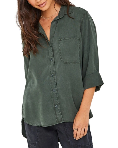 Shop Bella Dahl Shirttail Button Down Blouse In Green