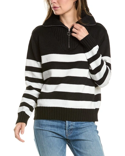 Shop Aiden 1/4-zip Sweater In Black
