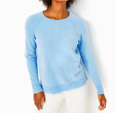 Shop Lilly Pulitzer Praxon Crew Neck Sweater In Bon Bon Blue In Multi