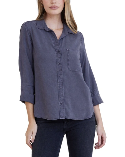 Shop Bella Dahl Shirttail Button Down Shirt In Grey