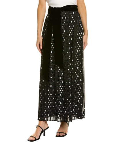 Shop The Kooples Pleated Maxi Skirt In Black