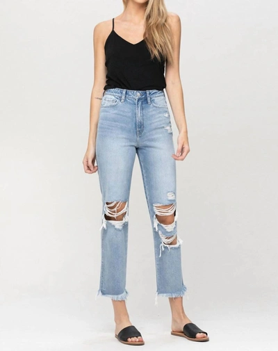 Shop Flying Monkey Paradise Super High Rise Jean In Light Wash In Blue