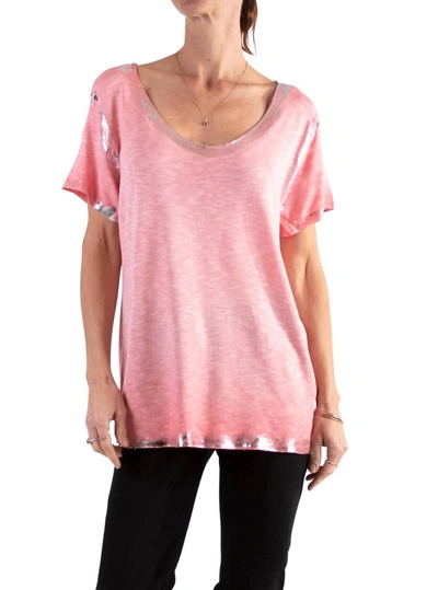 Shop Gigi Moda Lunia T-shirt In Coral In Pink