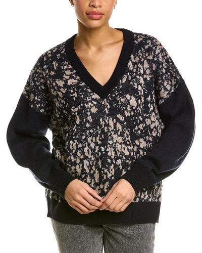 Shop Hugo Boss Foldova Mohair & Wool-blend Sweater In Blue