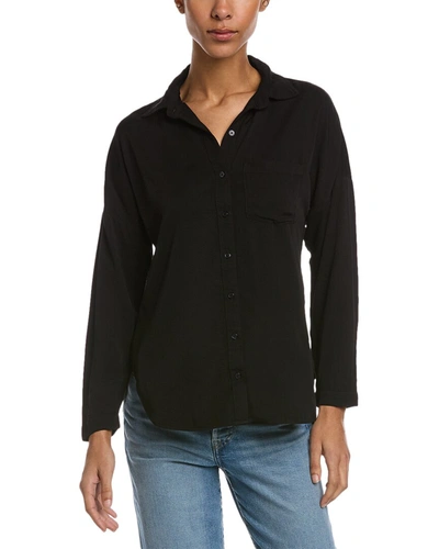Shop Bella Dahl Pocket Button Down Shirt In Black