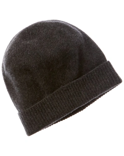 Shop Portolano Folded Cuff Cashmere Hat In Grey