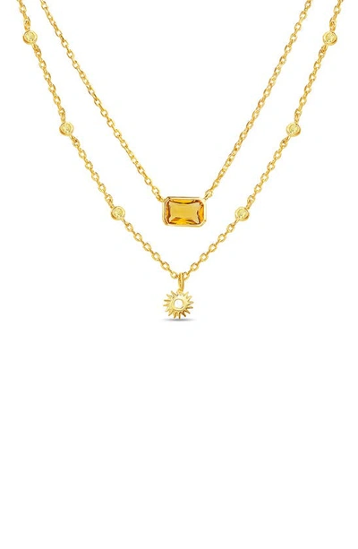 Shop Paige Harper Layered Pendant Necklace In Gold Multicolored