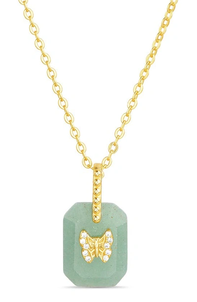 Shop Paige Harper Butterfly Pendant Necklace In Multicolored