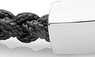 Shop Monica Vinader Linear Friendship Bracelet In Silver/ Black