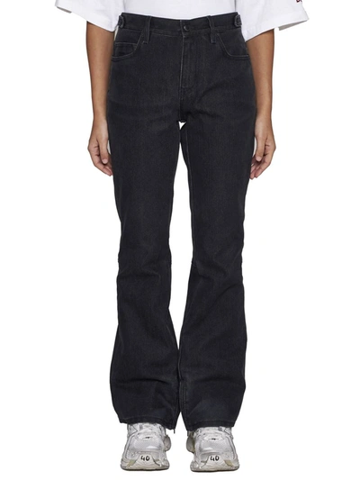 Shop Balenciaga Jeans In Washed Black Ring