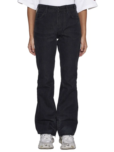 Balenciaga Waterproof Jeans In Washed Black Ring