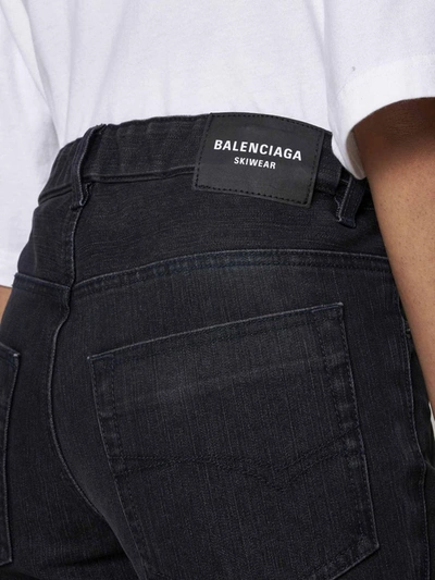 Balenciaga Waterproof Jeans In Washed Black Ring