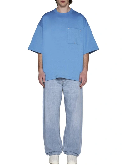 Shop Bottega Veneta T-shirts And Polos In Blue