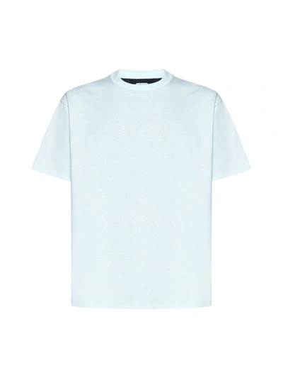 Shop Bottega Veneta T-shirts And Polos In Pale Turquoise Navy