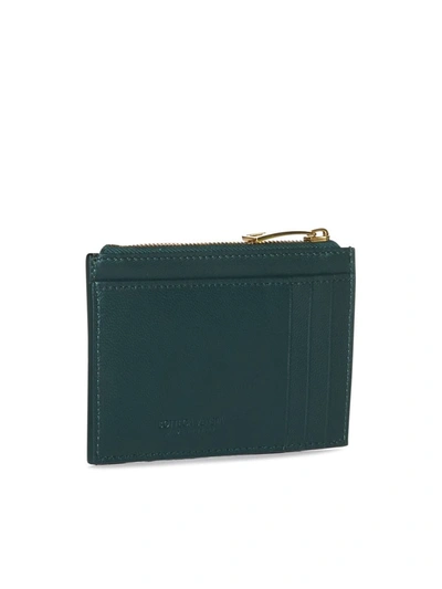Shop Bottega Veneta Wallets In Emerald Green-gold