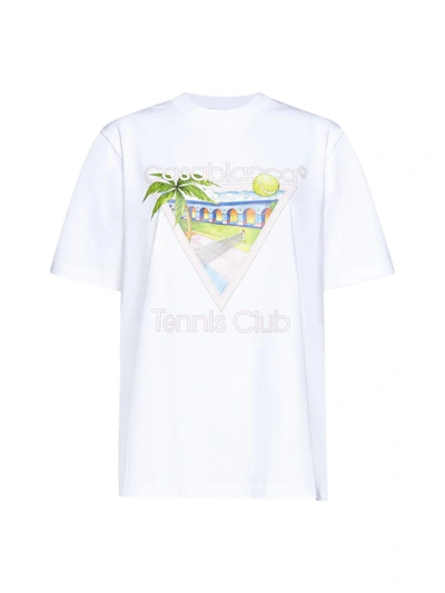 Shop Casablanca T-shirts And Polos In Tennis Club Icon