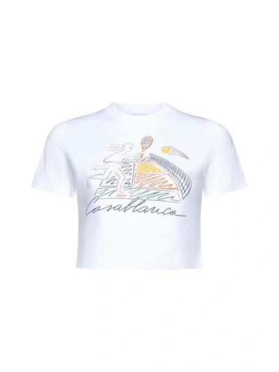 Shop Casablanca T-shirts And Polos In Jue De Crayon