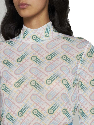 Shop Casablanca T-shirts And Polos In Pastel Ping Pong Monogram