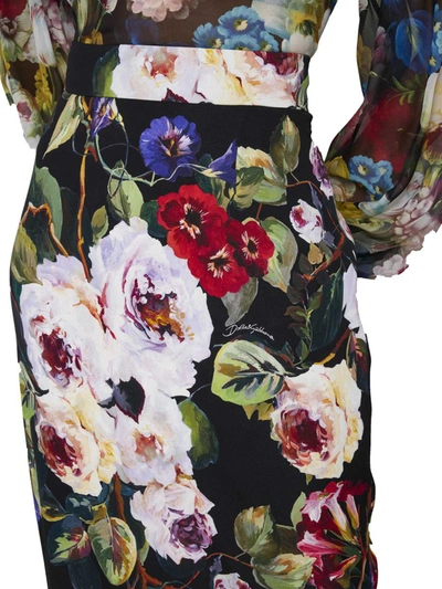 Shop Dolce & Gabbana Skirts In Roseto Fdo Nero