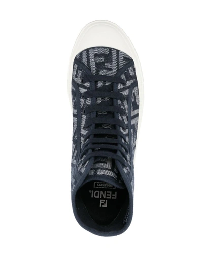Shop Fendi Sneakers & Slip-on In Blue