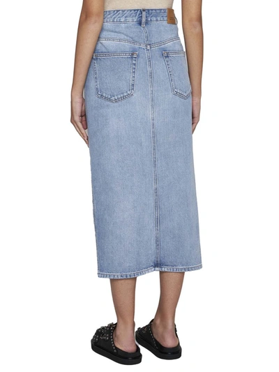 Shop Isabel Marant Skirts In Ice Blue