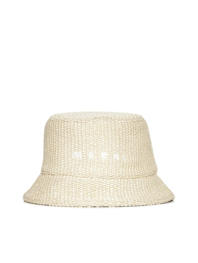 Shop Marni Hats In Shell