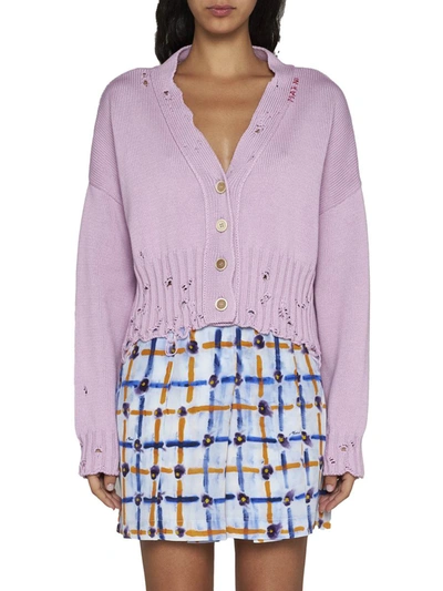 Shop Marni Sweaters In Light Orchid