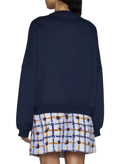 Shop Marni Sweaters In Blue Kynite